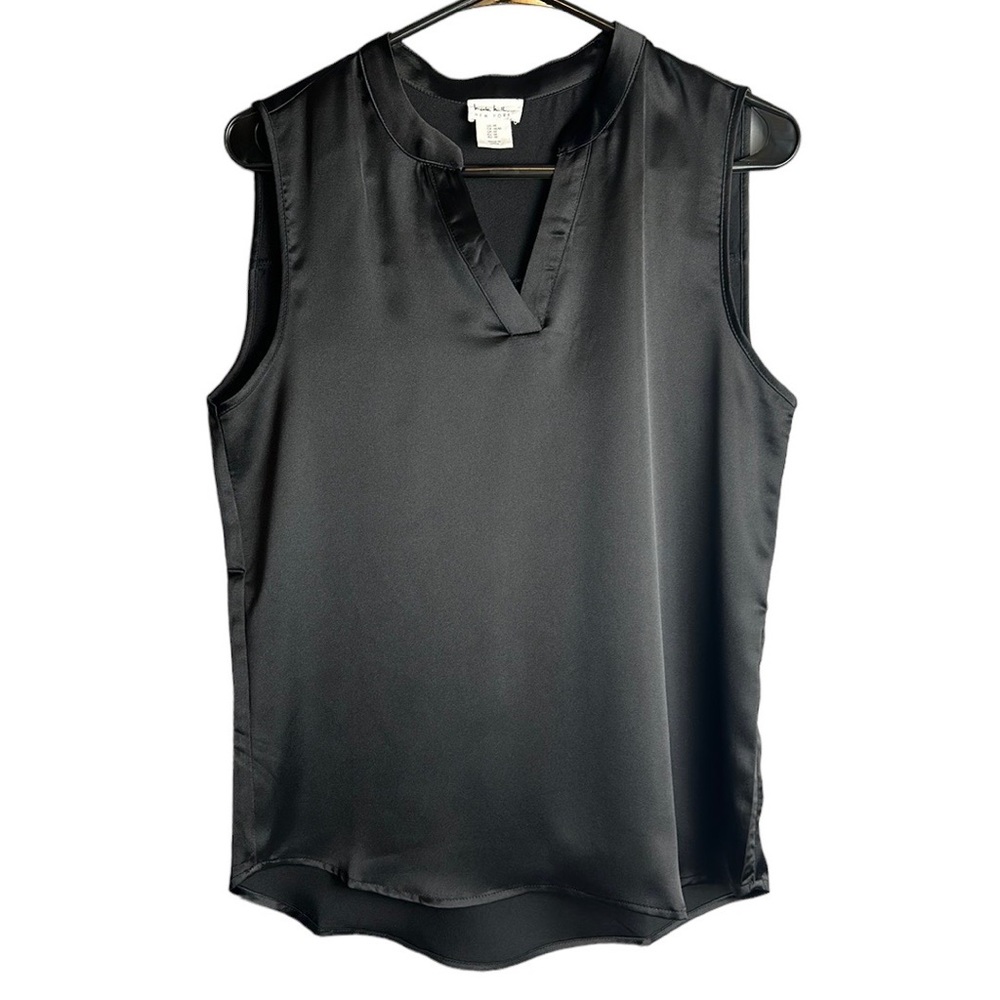 Nicole Miller Sleeveless Black Blouse Size Medium